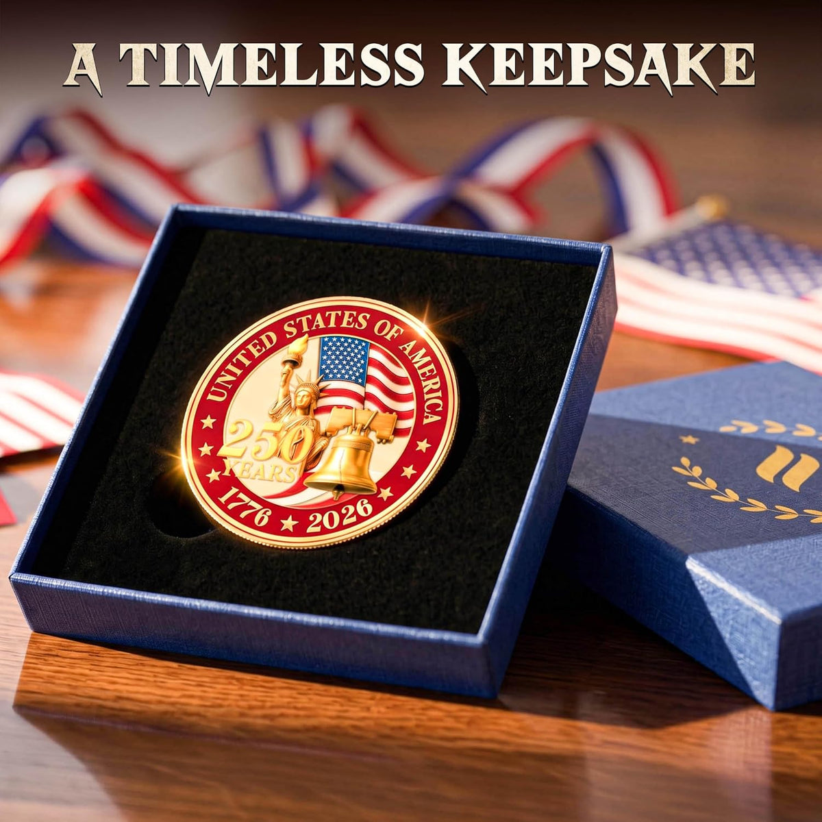 FLAGWIX USA 250th anniversary challenge coin with American Eagle, 1776-2026 - view 12