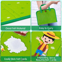WATINC Travel Felt Board Story Set - Farm Animals - image 3