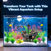 6 Pcs Aquarium Decor Set Shipwreck Decoration Little Diver Floating - 16 Pcs - image 2