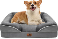 Spotted Play Orthopedic Dog Bed with Sides - Grey / 28.0"L x 23.0"W x 6.5"Th
