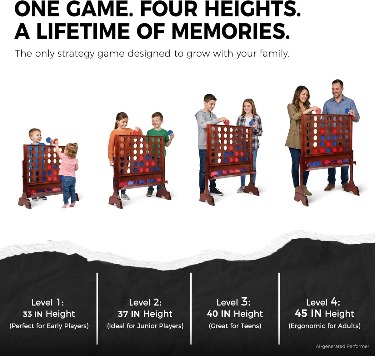 SPORT BEATS giant wooden 4 in a row connect game with catch tray and plastic coins - view 4