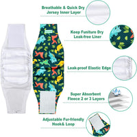 wegreeco Small Dog Diapers Male - Dinosaurs Park / Large / 5 - image 4