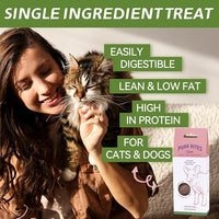 OPET Freeze Dried Cat Treats, Single Ingredient Grain Free High Protein Pet Food for Cats and Dogs, Healthy Training Snacks，Freeze Dried Pork Sliced Fillets (Pork, 1.48 Ounce)
