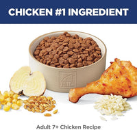 Hill's Science Diet Adult 7+, Senior Adult 7+ Premium Nutrition, Dry Cat Food, Chicken Recipe, 4 lb Bag