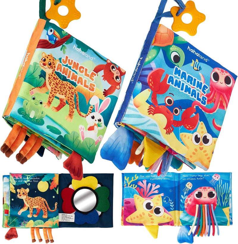 hahaland Crinkle Books for Babies 2-Pack - 2 Pack-Sensory Feet