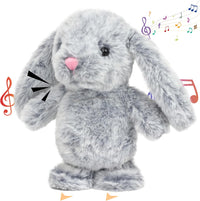 Hopearl Talking Singing Cowgirl Repeats What You Say Girl Walking - Gray Bunny