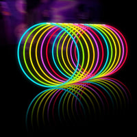 Glow Fever Glow Sticks Bulk 100ct 22'' Glow Necklaces with Connectors - Multicolored