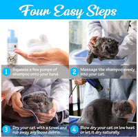 Mooncat Sphynx Cat Waterless Shampoo, Vet Approved No-Rinse Foam for Oily, Sensitive Skin & Wrinkles - Gentle, Hypoallergenic Formula for Hairless Cats, Deep Cleans & Moisturizes