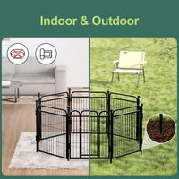 Gardner Pet Dog Playpens, 24" H 16 Panels Dog Pen Outdoor/Indoor Dog Fence Exercise Pen for Small - Black / 8 / 32"H - image 4