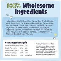Pawstruck Peanut Butter Filled Cow Hooves for Dogs – Made in USA, Long-Lasting Dental Treats and Chews – Beef Hoof – 5 Count – Packaging May Vary