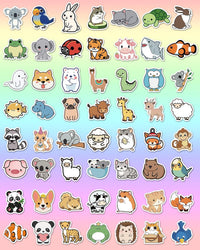 100 Pcs Animal Stickers for Kids, Cute Water Bottle Stickers - 100 Pcs - image 2