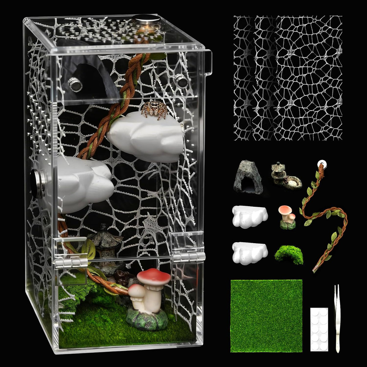 AZV Jumping Spider Enclosure Kit - White / Small