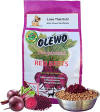 Olewo Original Red Beets for Dogs – Natural Anti Itch for Dogs, Dog Food Topper, Immune, Cleansing, Skin & Coat Support, Dehydrated Whole Food Dog Multivitamin, Fiber for Dogs, 1 lb