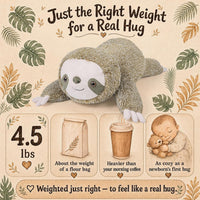 gnomantic Turtle Weighted Stuffed Animals, Plush Pillow for Kids – Fun for Kids & Family - Green Sloth / Medium / Sloth - image 3