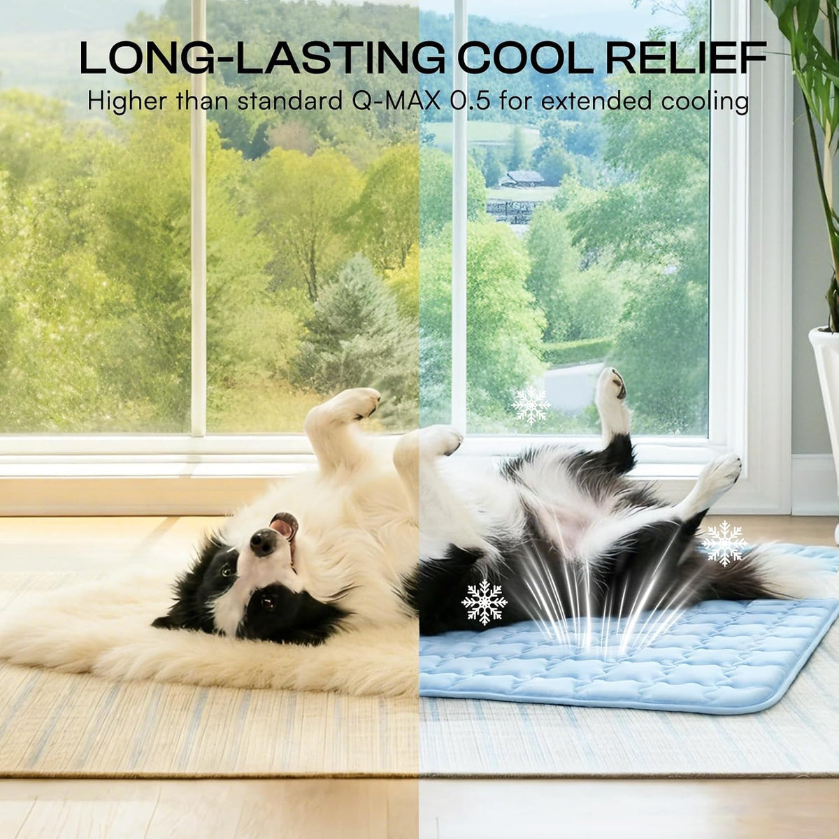 Luciphia Dog Cooling Mat, Q-MAX>0.5 Non-Slip Self-Cooling Pad for Pets – Essentials for Dogs - Light Blue / 40x60 inches - image 3