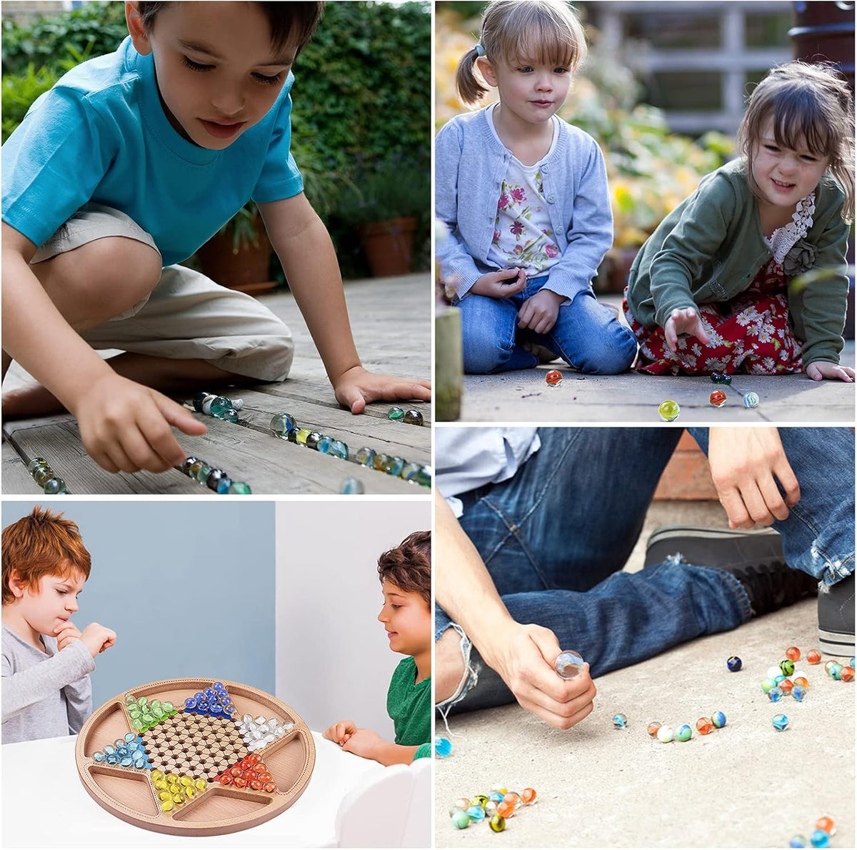 CHUKEMAOYI 400 pcs Color Mixing Glass Marbles – Fun for Kids & Family - 1000 Pcs 0.62 Inch - image 3