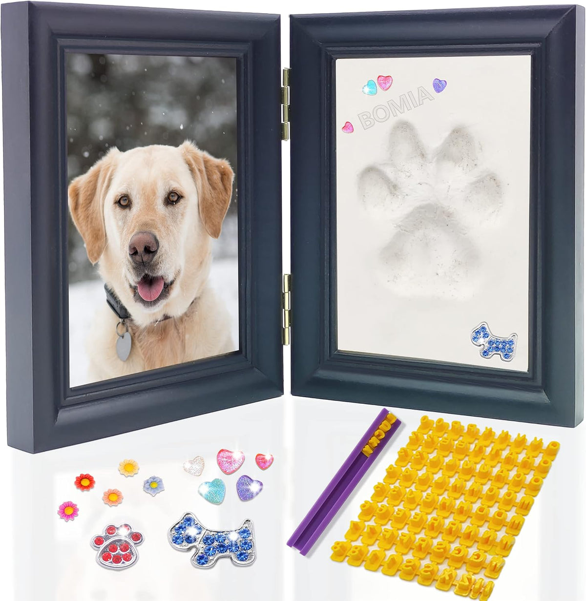 MYPAWLETS Clay Paw Print Kit for Dog Cat - Small-Medium Black