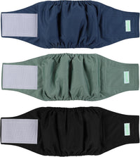 Wegreeco Washable Male Dog Belly Band - Small / Blue, Green, Black