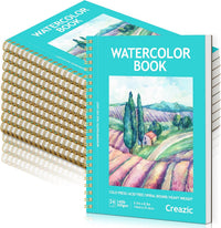 Watercolor Paper Pad, 5.5"x8.5”, Spiral, Bound with Tear - Teal / 5.5" x 8.5" Spiral Bound (pack of 10)