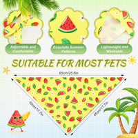 Abbylike 50 Pcs Halloween Dog Bandanas Bulk - Summer / 25.6 x 17.7 x 17.7" - image 3
