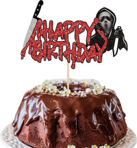 Rsstarxi 24 Have a Killer Birthday glitter horror cupcake toppers - view 4