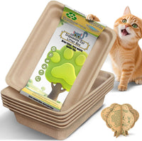 Disposable Litter Box for Cats Large: 2/4/6/8-Pack 17.5X 13.5in - 6 Packs