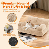Gimars Large Cat Bed for Indoor Cats - Teak Milk Color - image 4