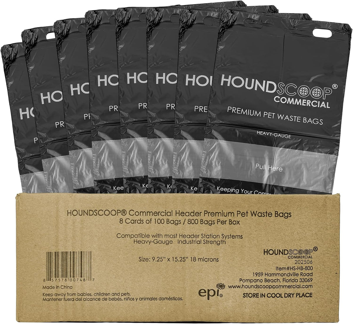 -Houndscoop - 800 Ct XL Pull-Strap Header Dog Waste Bags for HOA Stations – Essentials for Dogs