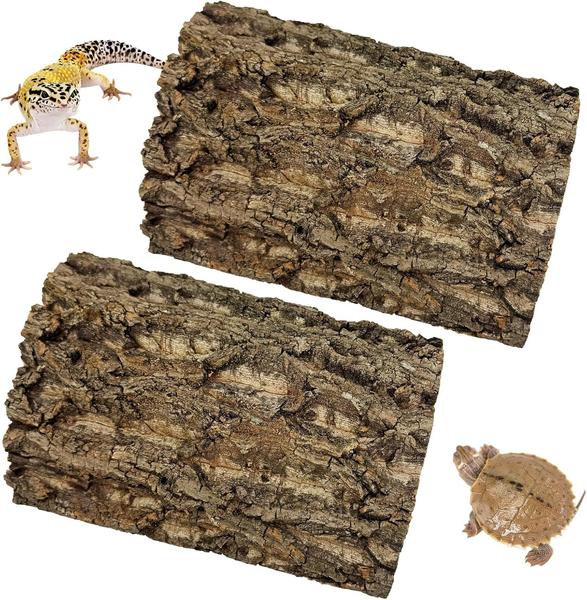 10PCS Cork Tile Background Bark 7.9”Lx7.9”W Reptile Tank Background - 2PCS - 11.8” x 7.9”