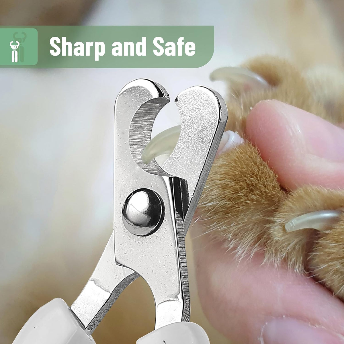 Mr. Pen, Cat Nail Clipper, Stainless Steel - Grey/Tea Green - image 3