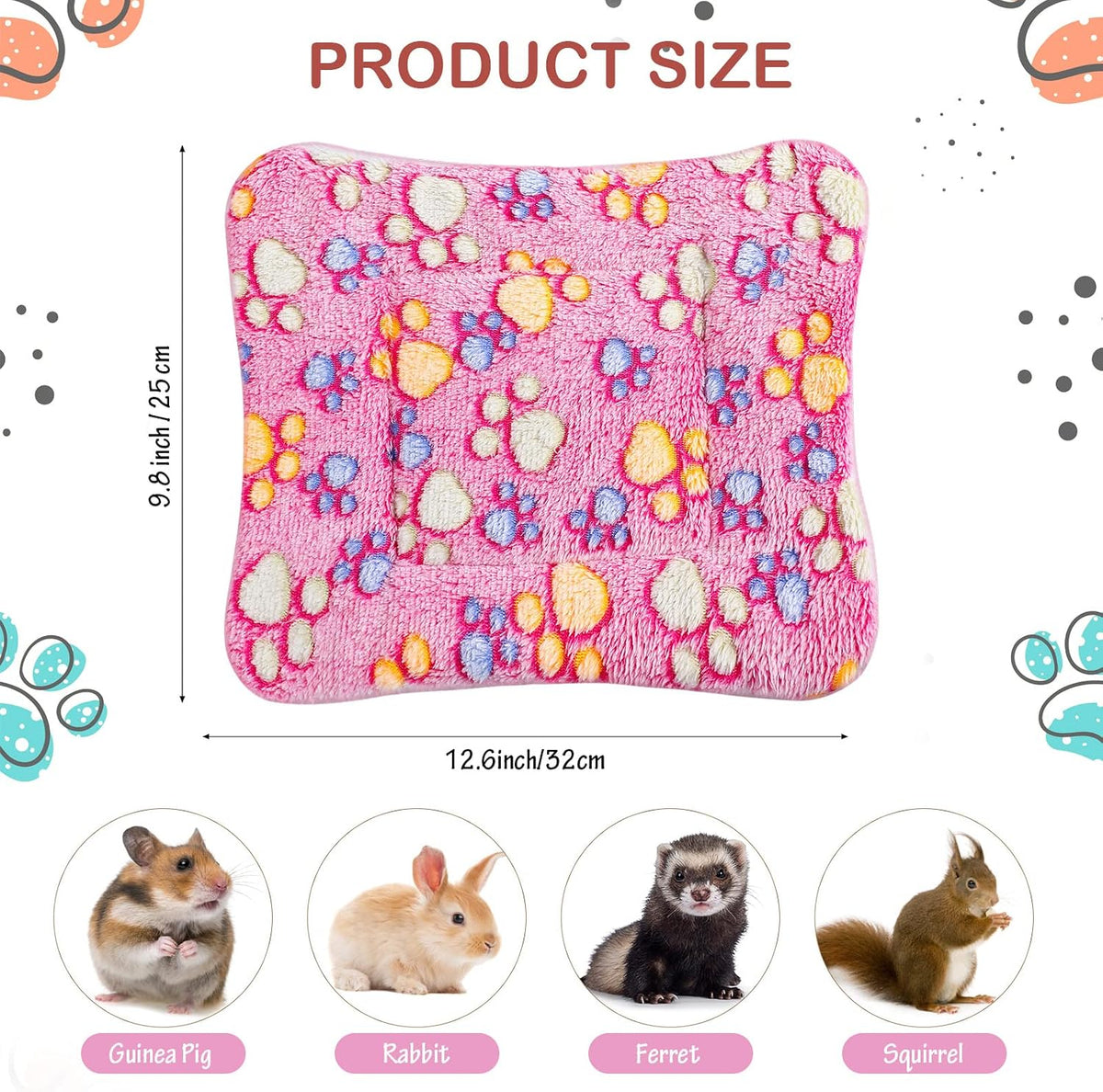 4 Pack Soft Pet Bed Mat Small Dog Crate Fleece – Essentials for Dogs - 13 x 10 Inches / Vivid Color - image 2
