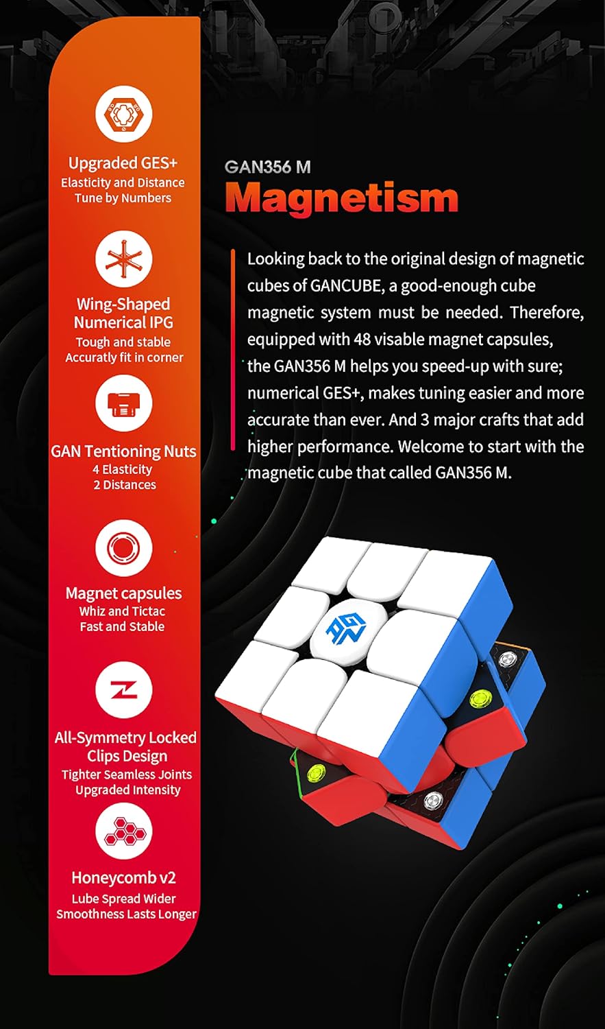 CuberShop GAN 356 M 3x3 Magnetic Speed Cube Lite - GAN 356 M Lite - image 3