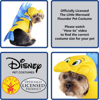 Rubies at Party City Disney Little Mermaid: Flounder Pet Costume - Medium / As Shown - image 2