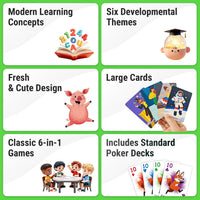 Upgraded Kids Card Games Pack, 6 Decks, Go Fish, Old Maid - Educational (Large Cards) - image 2