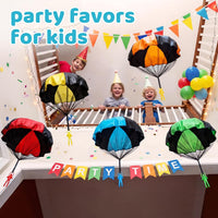 Yeeeasy Tangle-Free Parachute Toys for Kids Outdoor Flying Game - Standard 10Pcs - image 2