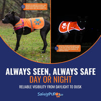 Blaze Orange Dog Vest. Reflective High Visibility in Hunting & Wooded - Orange / X-Small - image 3