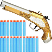 Toy Pirate Foam Blaster for kids Soft Foam Darts 20pcs Themed - Gold