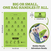 Pogi's Compostable Dog Poop Bags, Leak-Proof, 18 Rolls - 135 Count (Pack of 1) / Unscented - image 3