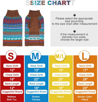 Dog Sweater - Winter Coat Apparel Clothes with Colorful Stripes for Cold Weather – Essentials for Dogs - Small / Brown - image 2