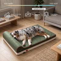 Laifug Orthopedic Memory Foam Extra Large Dog Bed Pillow Durable - 34.0"L x 22.0"W x 5.5"Th / Dark Green - image 2