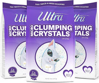 Ultra Clumping Micro Crystals Premium Cat Litter - Dust Free, Soft on Paws, Fragrance Free - 15 Lbs. Total (3pk of 5 Lbs.)