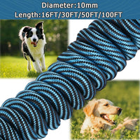 Long Dog Leash Tie-Out Check Cord - Blue / 20FT - image 3