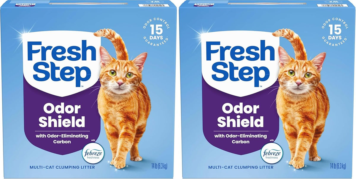Fresh Step Odor Shield Multi Cat Clumping Cat Litter - Multi-Cat / 14 lb (Pack of 2)