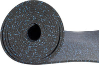 Playsafer Genaflex Rubber Gym Floor Mat, Heavy Duty Commercial Protective Gym Flooring Roll - 8mm Thick (10% Blue, 4' X 4')