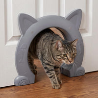 Wordcam X-Large Cat Door Interior Door for Pets 14-30lbs - Gray / X-Large