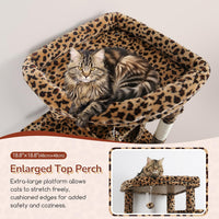 Globlazer 74in Heavy Duty Cat Tree Tower for Indoor Cats Large Adult - Leopard Print / 74inch - image 2
