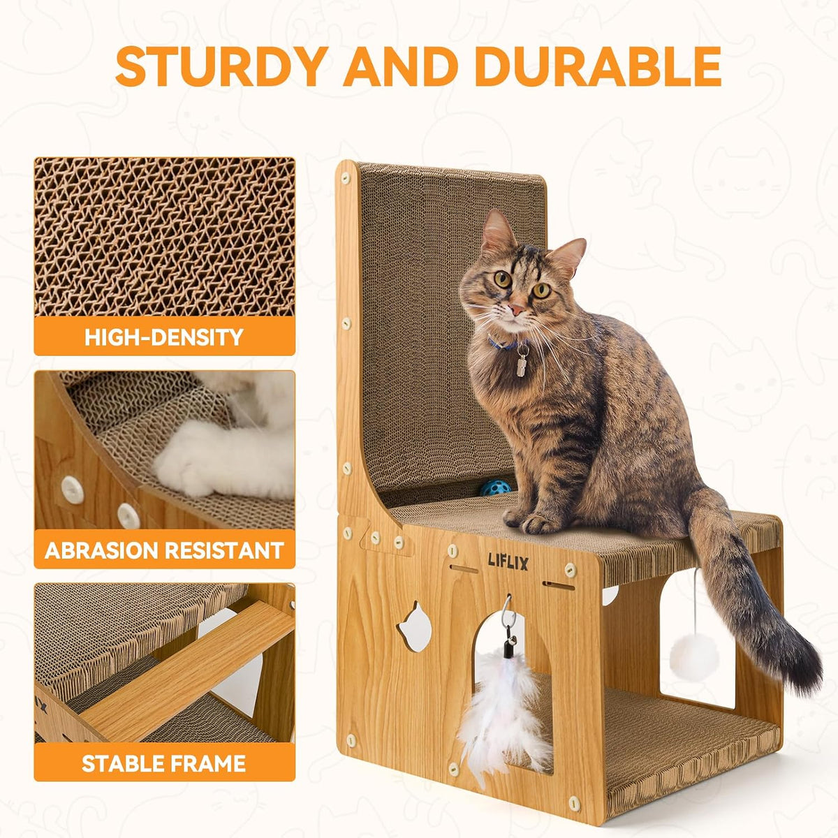 L-Shaped Double-Layer cat Scratching Board - image 3