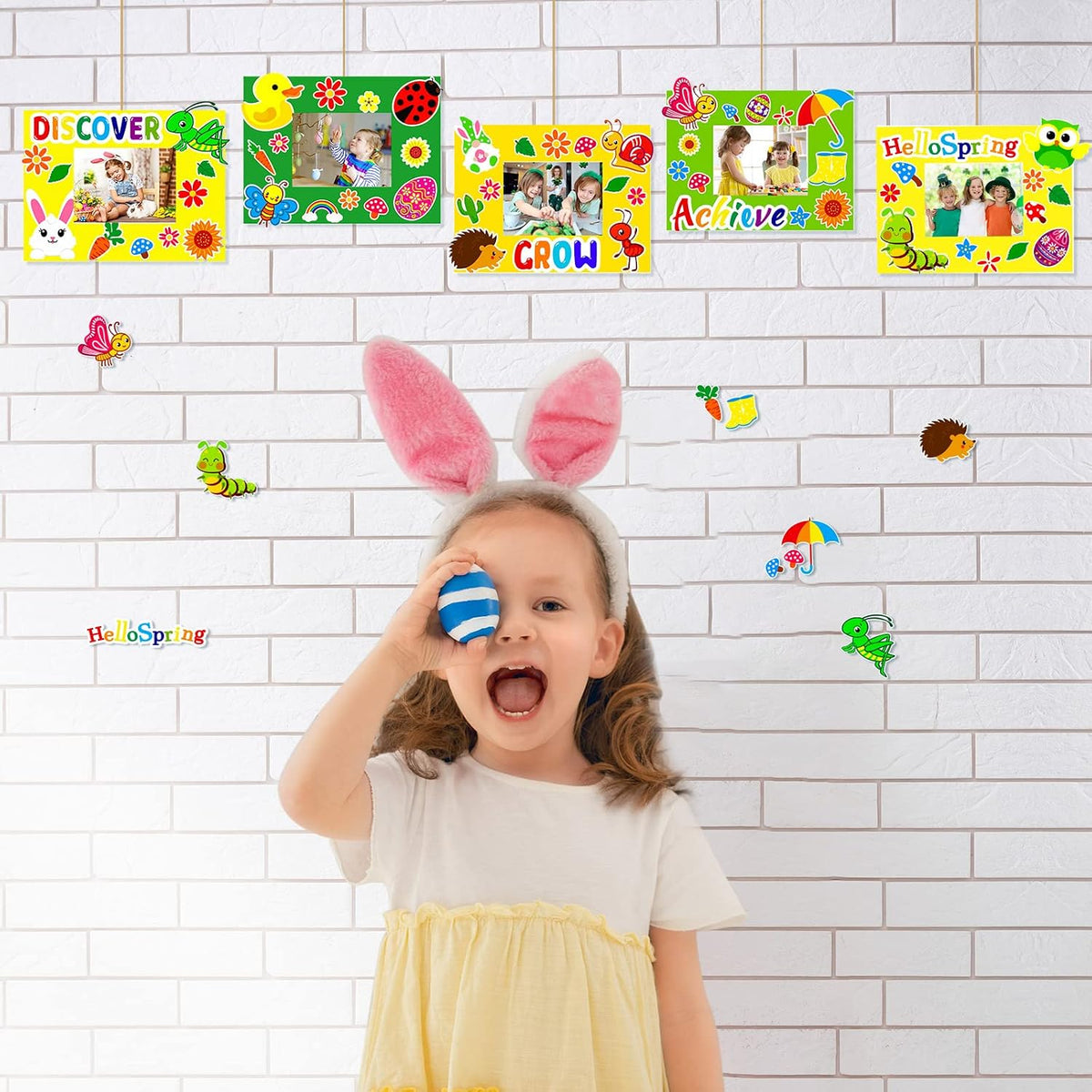 30 Packs Halloween Arts and Crafts for Kids Picture Frame Craft Kits - Spring - image 4