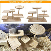 Wooden Hamster Platform Climb Toy Cage Accessories for Gerbil Dwarf - Large - image 4