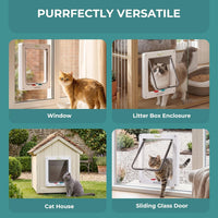 Ycozy XL Cat Doors Outer Size 11" x 9.8" 4-Way Locking Indoor Pet - X-Large / White - image 3